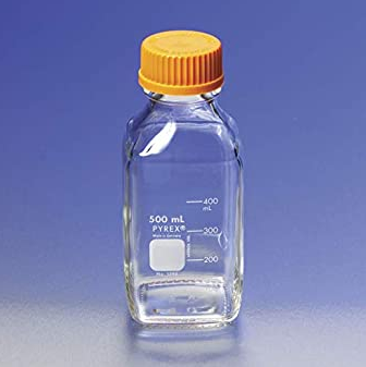 FRASCO VIDRIO CUADRADO CON TAPA 500ML