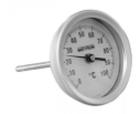 TERMOMETRO BIMATALICO 0/120°C CARATULA 3" VASTAGO 24"
