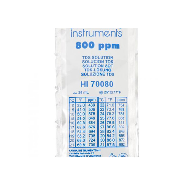 SOLUCIÓN 800PPM CERTIFICADO  25x20ML